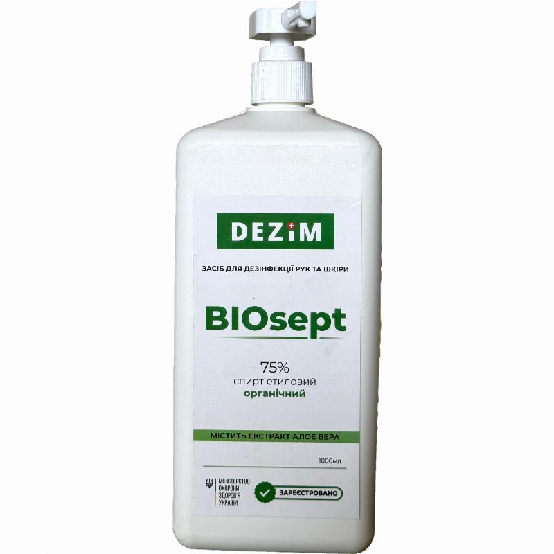 Засіб дезінфікуючий для обробки рук і шкіри «БіоСепт» («BioSept»), DЕЗІМ, 1л